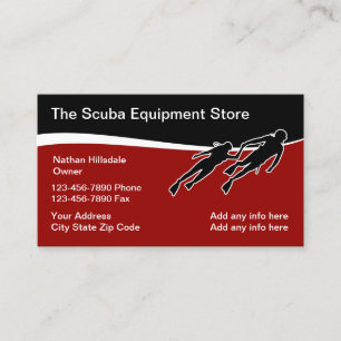 Scuba Diving Theme Business Cards