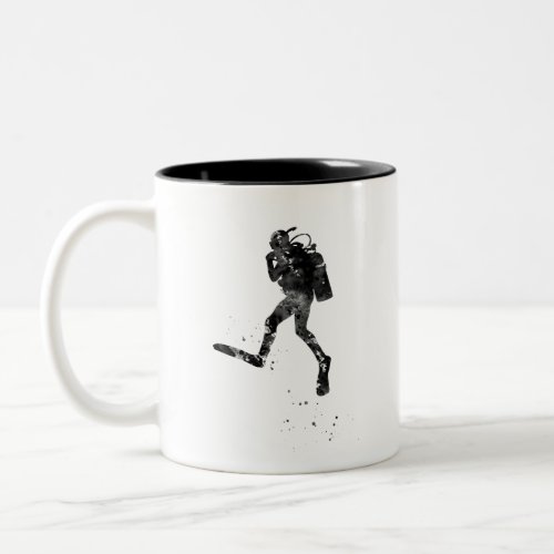 Scuba diving Two_Tone coffee mug