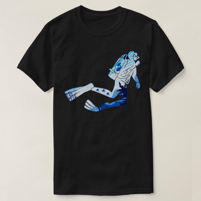 Scuba Diving Under Water Snorkeling Ocean Life Scu T-Shirt (Design Front)