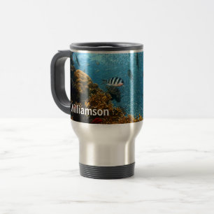 Scuba Diving Underwater Scene Diver personalize Travel Mug