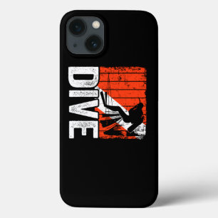 Scuba Diving Vintage Dive Scuba Diver Down Flag iPhone 13 Case