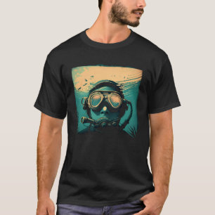 Scuba Diving Vintage Retro Scuba Diver Dive T-Shirt