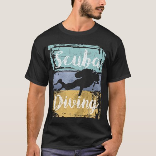 Scuba Diving Vintage Retro Scuba Diver T_Shirt