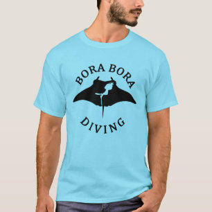Scuba Diving With Manta Rays At Bora Bora T-Shirt