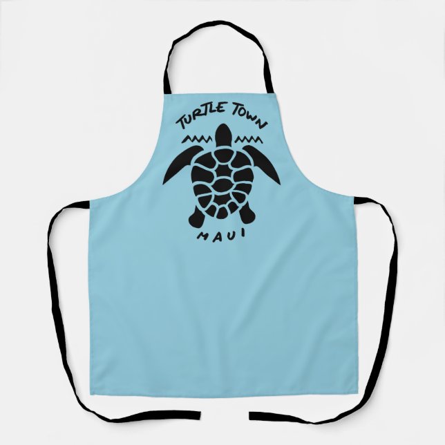 Scuba Diving With Sea Turtles - Turtle Town Maui Apron (Front)
