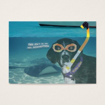 Scuba Dog "going The Extra Mile" Trading Card by Firecrackinmama at Zazzle
