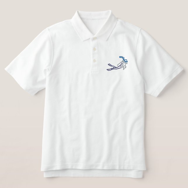 Scuba Embroidered Polo Shirt (Design Front)