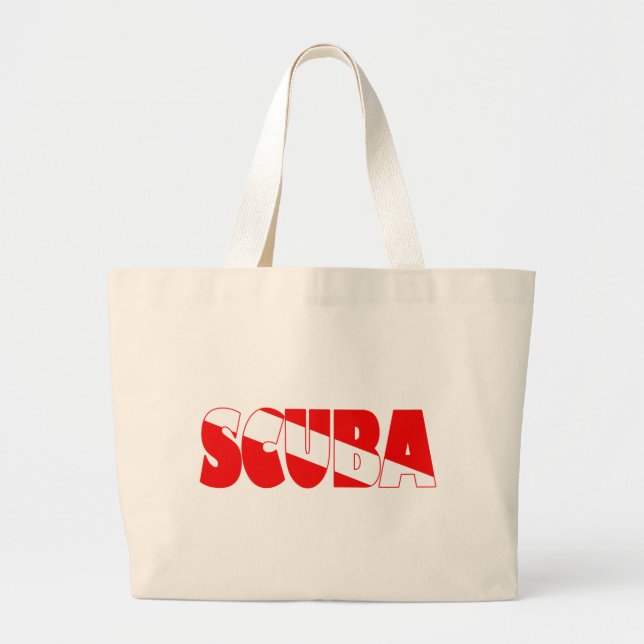 Scuba (English) Large Tote Bag (Front)