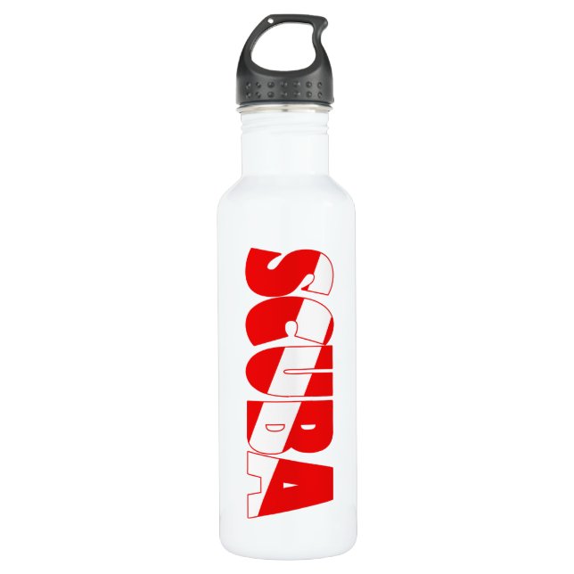 Scuba (English) Stainless Steel Water Bottle (Front)