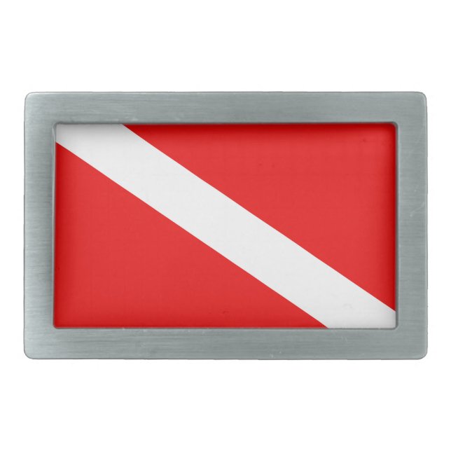 Scuba Flag Belt Buckle (Front)