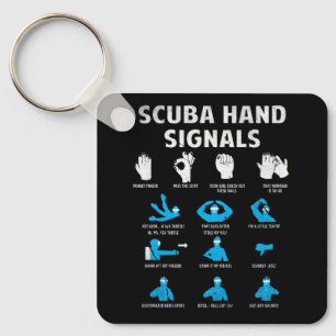 Scuba Hand Signals Language Diving Signs Dive Dive Keychain
