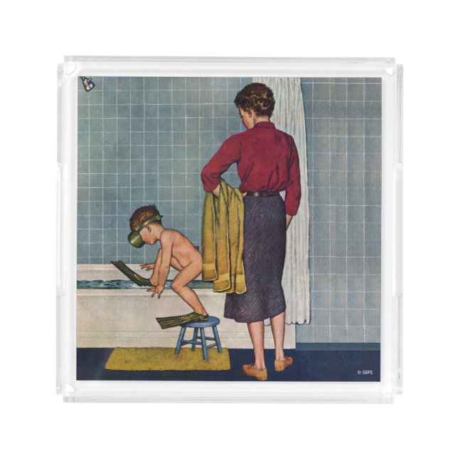 Scuba in the Tub Acrylic Tray (Front)
