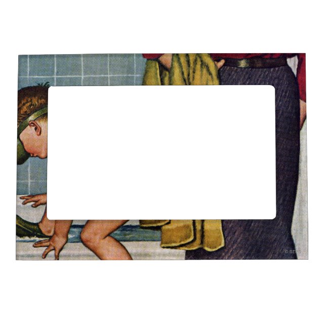 Scuba in the Tub Magnetic Photo Frame (Front)