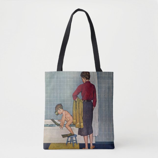 Scuba in the Tub Tote Bag (Front)