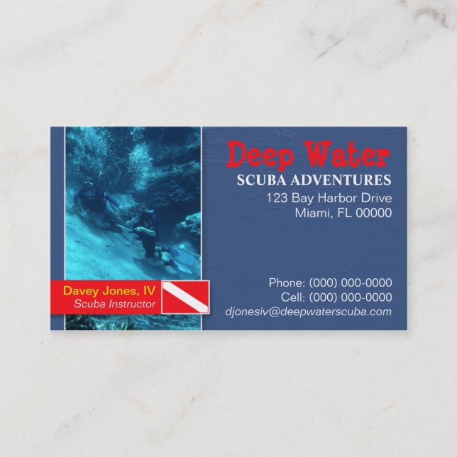 Scuba Instructor Business Card (Front)