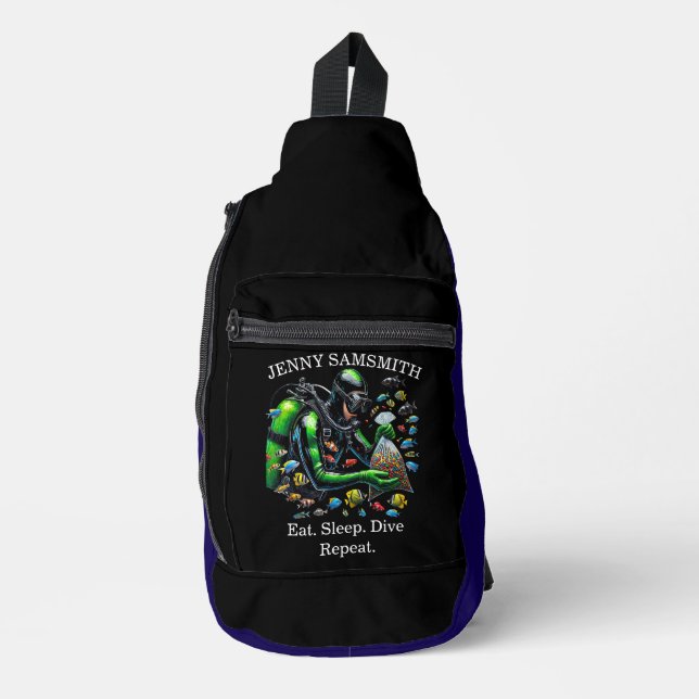 Scuba Lovers’ Dream: Dive Into Fun! Sling Bag (Front)