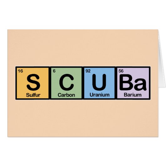 Scuba made of Elements Cards (Front Horizontal)