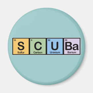 Scuba made of Elements Magnet