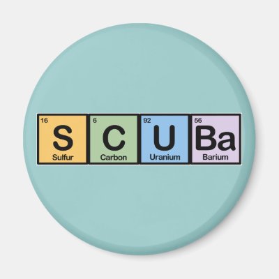 Scuba made of Elements Magnet