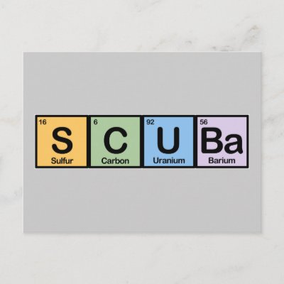 Scuba made of Elements Postcard