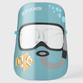 Scuba Mask with Snorkel, Clown Fish, Water, Name (Front)