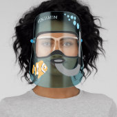 Scuba Mask with Snorkel, Clown Fish, Water, Name (Insitu)
