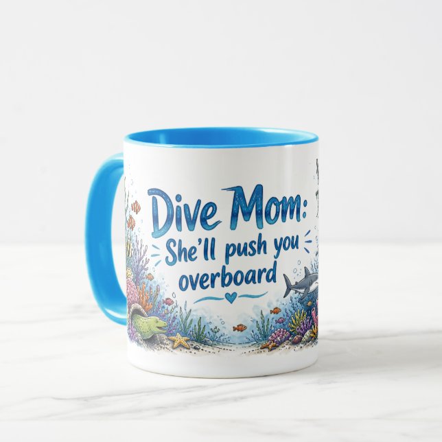 Scuba Mom Who Makes a Splash Mug (Front Left)