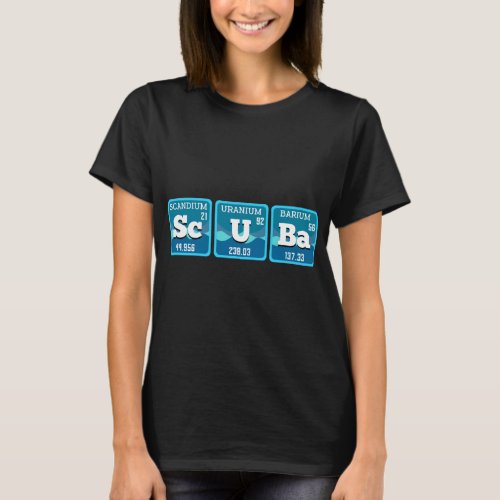 Scuba Periodic Table  Scuba Diving Diver T_Shirt