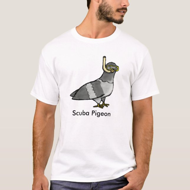Scuba Pigeon T-Shirt (Front)