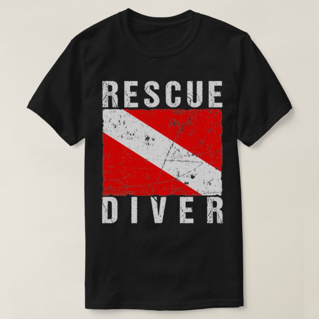 SCUBA Rescue Diver Flag  T-Shirt (Design Front)