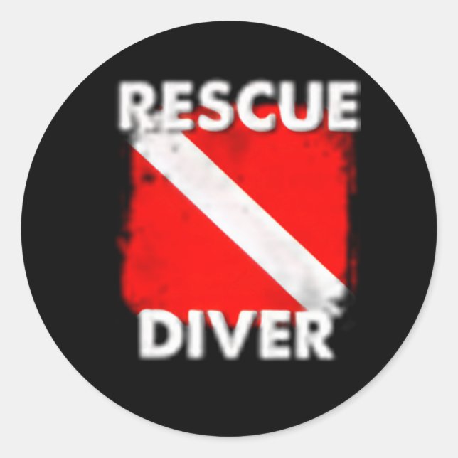 Scuba Rescue Diver For Instructors Students Divers Classic Round Sticker (Front)