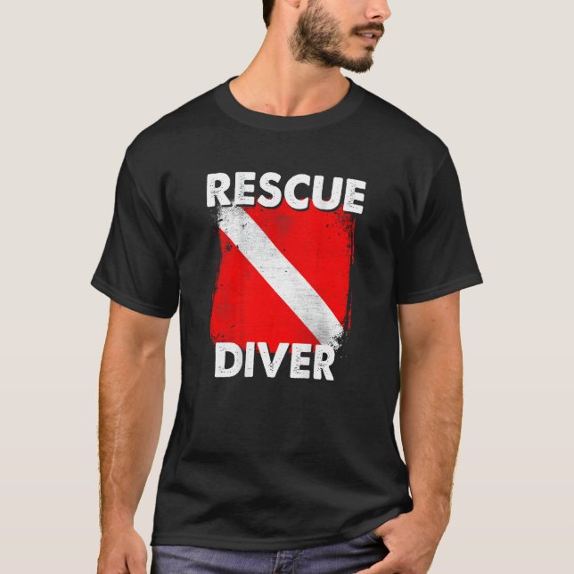 SCUBA Rescue Diver T-Shirt for Instructors, Studen (Front)