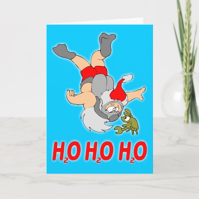 Scuba Santa Christmas Card (Front)