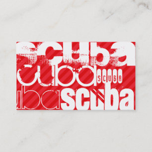 Scuba; Scarlet Red Stripes Business Card