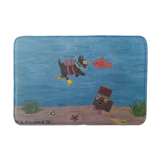 SCUBA SCOTTIE BATHROOM MAT (Front)