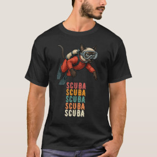 Scuba Siamese Cat Diver T-Shirt