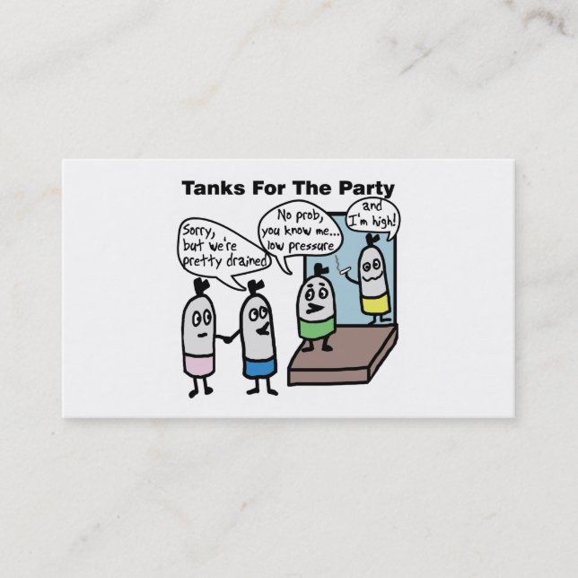 Scuba Tanks Party Business Card (Front)