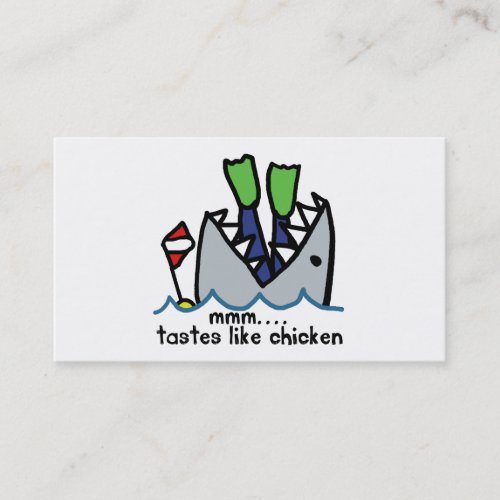 Scuba Tastes Chicken Shark Business Card