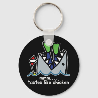 Scuba Tastes Chicken Shark Keychain