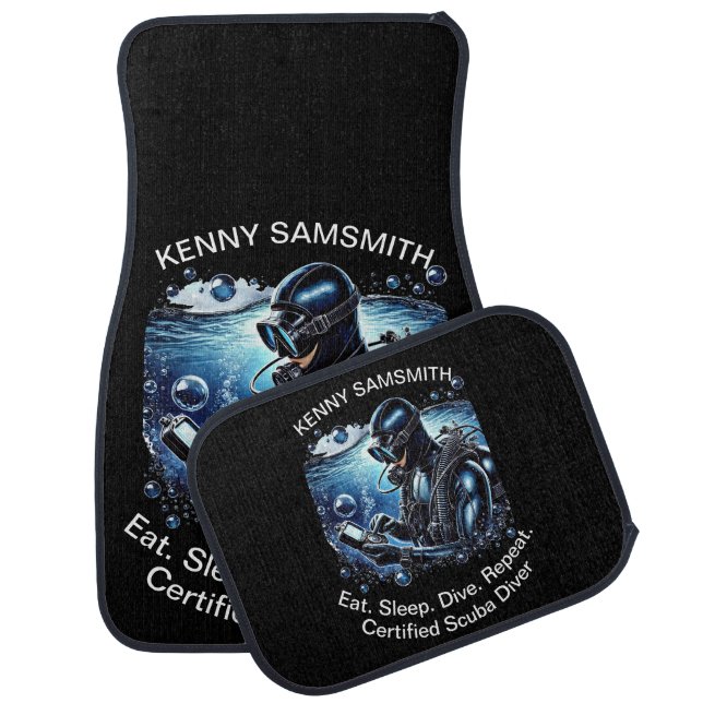 Scuba Vibes: Dive Into Adventure! Car Floor Mat (Set)
