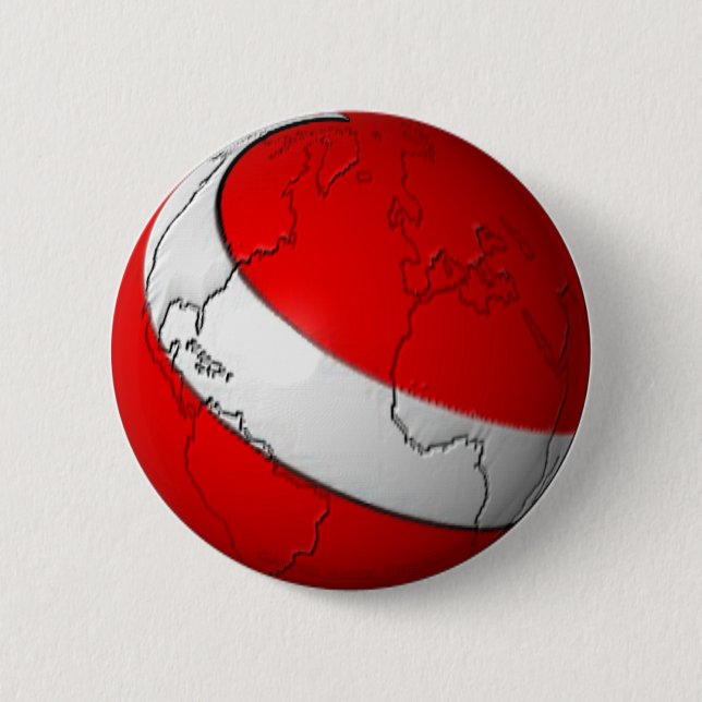 Scuba World Pinback Button (Front)
