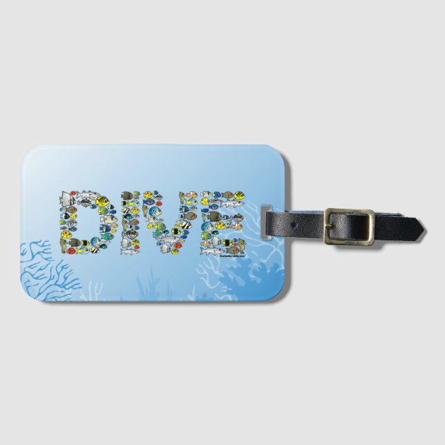 Scubadorable DIVE Luggage Tag (Front Horizontal)