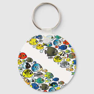 Scubadorable Diver Down Flag Keychain