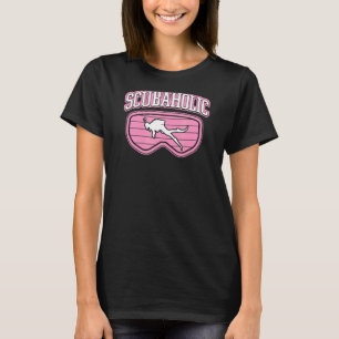 Scubaholic Underwater Scuba Diver in Gear Divemast T-Shirt