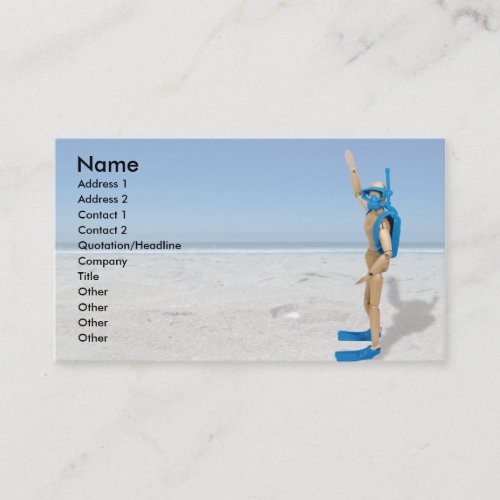 ScubaInstructor, Name, Address 1, Address 2, Co... Business Card Template