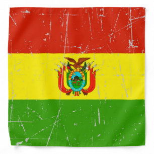 Scuffed and Scratched Bolivian Flag Bandana