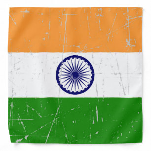 Scuffed and Scratched Indian Flag Bandana