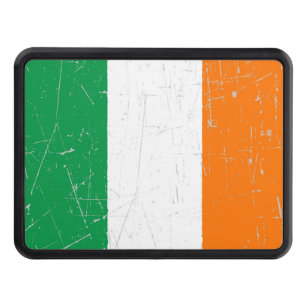 Scuffed and Scratched Irish Flag Trailer Hitch Cover