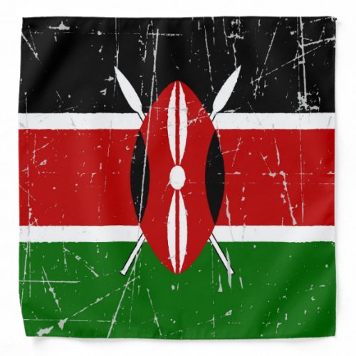 Scuffed and Scratched Kenyan Flag Bandana