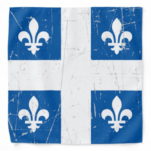 Scuffed and Scratched Quebec Flag Bandana